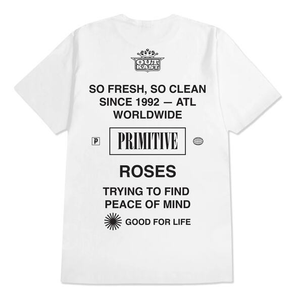 Primitive Skate X Outkast Men's T-Shirt Stripes Short Sleeve Tee - Picture 2 of 2